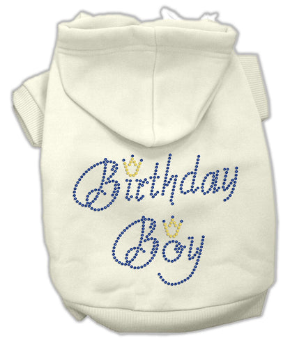 Birthday Pet Dog & Cat Hoodie Rhinestone, "Birthday Boy"