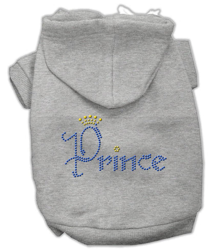 Sudadera con capucha para mascotas, perros y gatos con diamantes de imitación, "Prince"