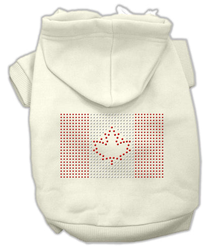 Pet, Dog & Cat Hoodie Rhinestone, "Canadian Flag"