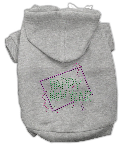 Pet, Dog & Cat Hoodie Rhinestone, "Happy New Year"