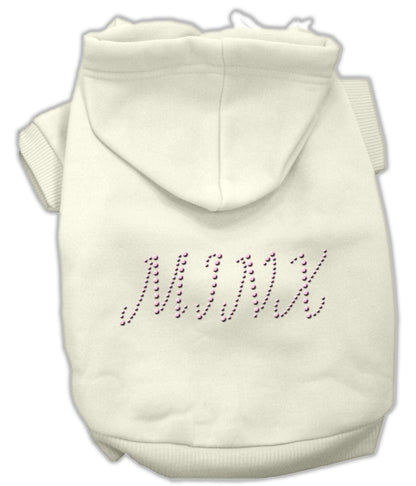 Sudadera con capucha para mascotas, perros y gatos con diamantes de imitación, "Minx"