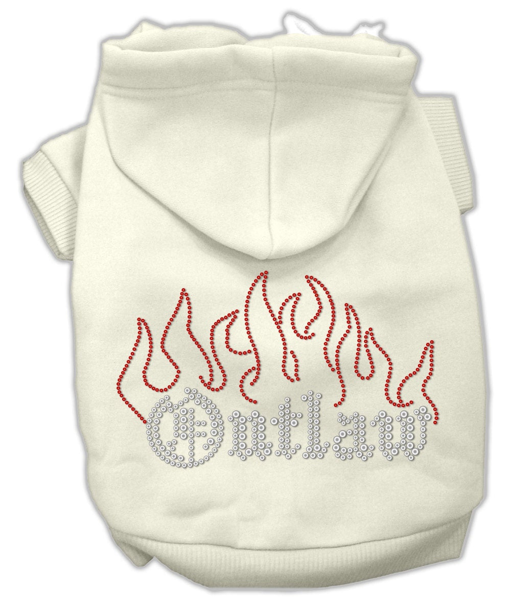 Sudadera con capucha para mascotas, perros y gatos con diamantes de imitación, "Outlaw"