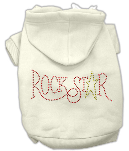 Pet, Dog & Cat Hoodie Rhinestone, "Rockstar"