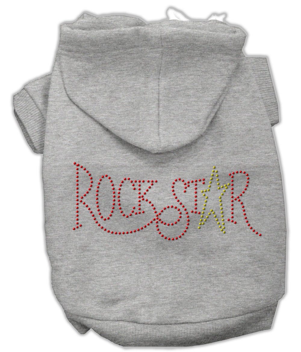 Pet, Dog & Cat Hoodie Rhinestone, "Rockstar"