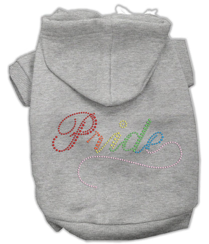 Sudadera con capucha para mascotas, perros y gatos con diamantes de imitación, "Rainbow Pride"