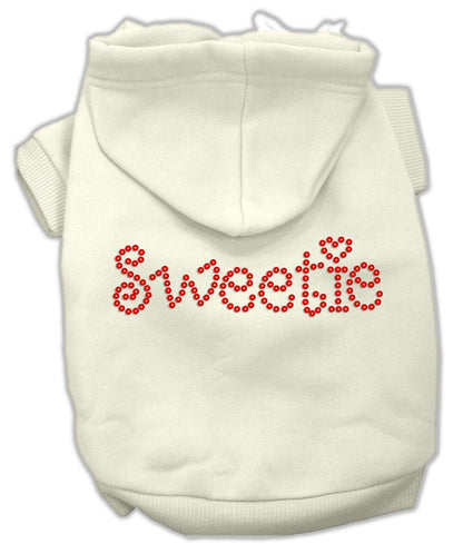 Sudadera con capucha para mascotas, perros y gatos con diamantes de imitación, "Sweetie"