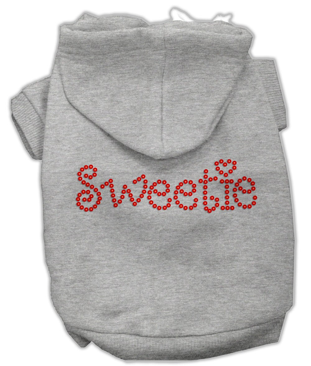 Sudadera con capucha para mascotas, perros y gatos con diamantes de imitación, "Sweetie"