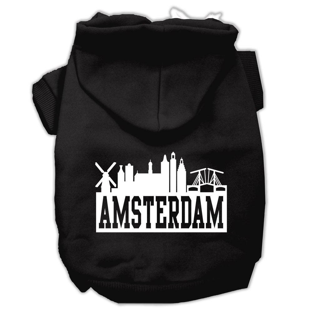 Pet, Dog & Cat Hoodie Screen Printed, "Amsterdam Skyline"