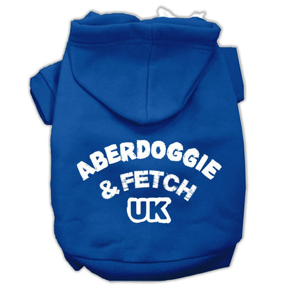 Sudadera con capucha para perros y gatos con serigrafía "Aberdoggie &amp; Fetch UK"