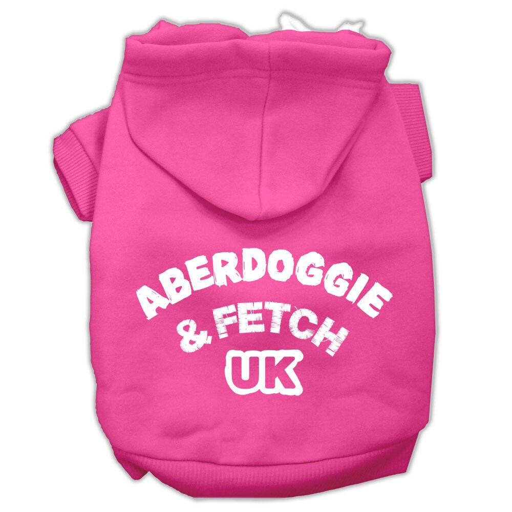 Sudadera con capucha para perros y gatos con serigrafía "Aberdoggie &amp; Fetch UK"