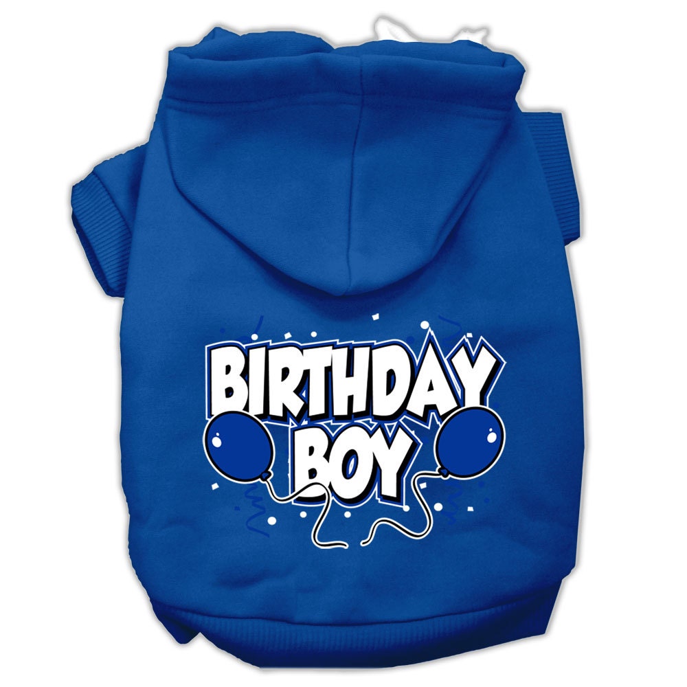 Sudadera con capucha para mascotas, perros y gatos con serigrafía "Birday Boy"