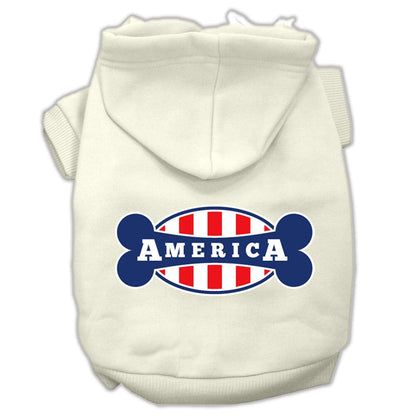 Sudadera con capucha para mascotas, perros y gatos serigrafiada con la frase "Bonely In America"