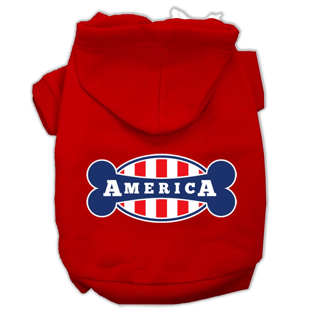 Sudadera con capucha para mascotas, perros y gatos serigrafiada con la frase "Bonely In America"