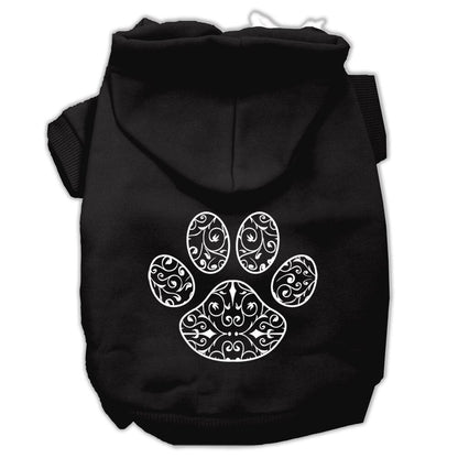 Sudadera con capucha para mascotas, perros y gatos serigrafiada, "Henna Paw"