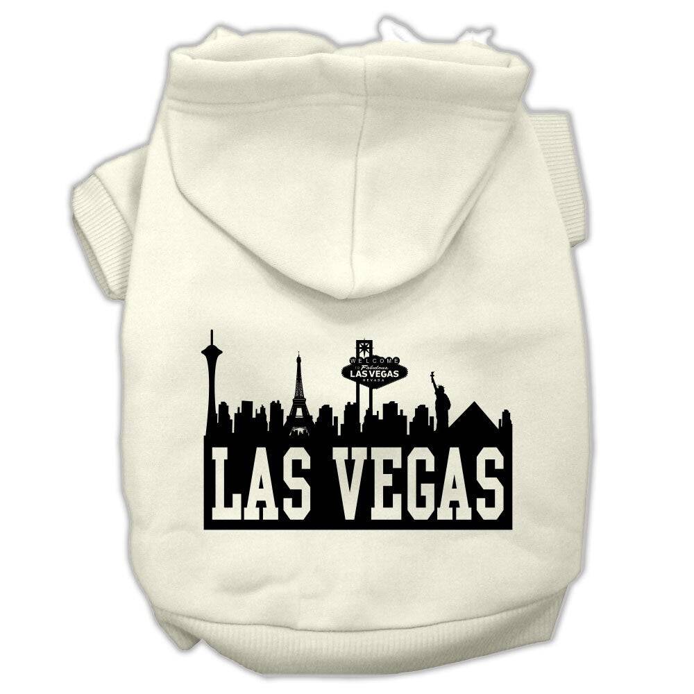 Sudadera con capucha para mascotas, perros y gatos serigrafiada con el lema "Las Vegas Skyline"