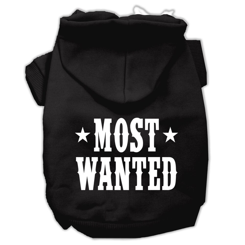 Sudadera con capucha para perros y gatos con serigrafía "Most Wanted"