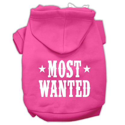 Sudadera con capucha para perros y gatos con serigrafía "Most Wanted"