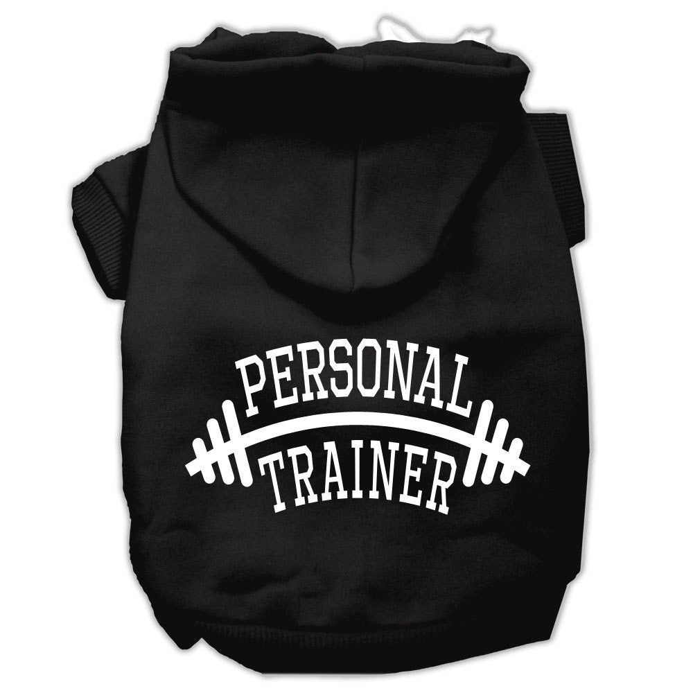 Sudadera con capucha para mascotas, perros y gatos serigrafiada con la frase "Entrenador personal"