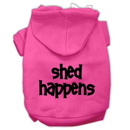 Sudadera con capucha para perros y gatos con serigrafía "Shed Happens"