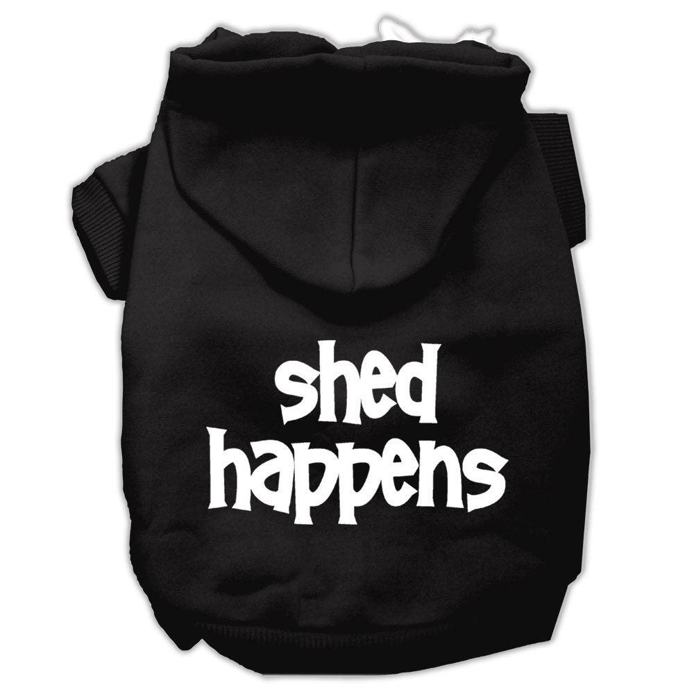 Sudadera con capucha para perros y gatos con serigrafía "Shed Happens"