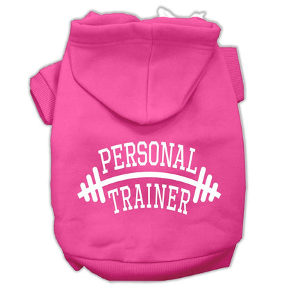 Sudadera con capucha para mascotas, perros y gatos serigrafiada con la frase "Entrenador personal"