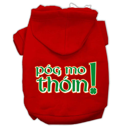 Sudadera con capucha para perros y gatos serigrafiada con la frase "Pog Mo Thoin!"