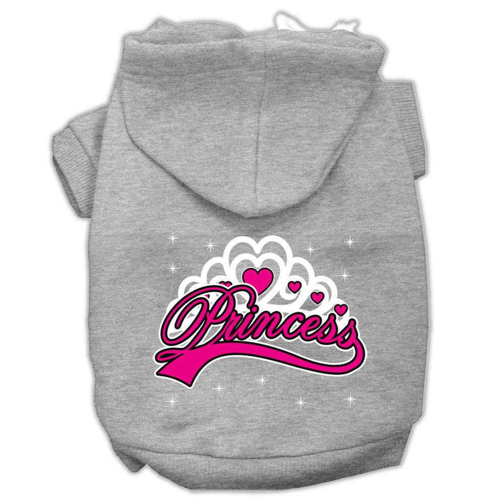 Sudadera con capucha para mascotas, perros y gatos serigrafiada con la frase "Soy una princesa"