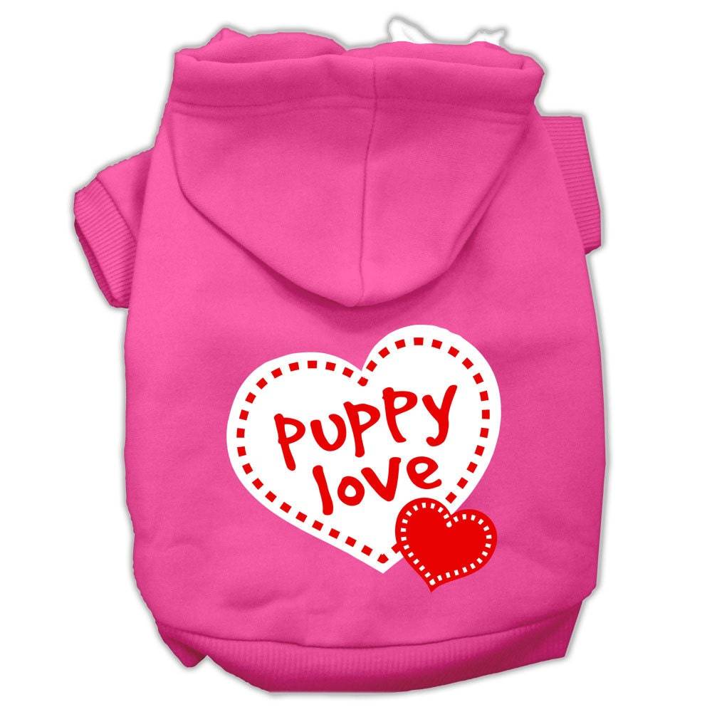 Sudadera con capucha para perros y gatos con serigrafía "Puppy Love"