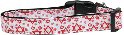 Collar o correa de nailon para perros y gatos de Hanukkah, "Estrella roja de David"