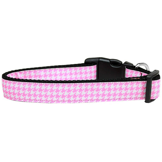 Collar o correa de nailon para perros y gatos, "rosa pata de gallo"