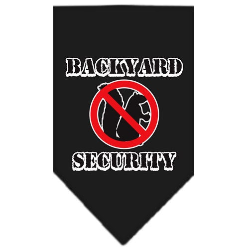 Pet and Dog Bandana Screen Printed, "Backyard Security"