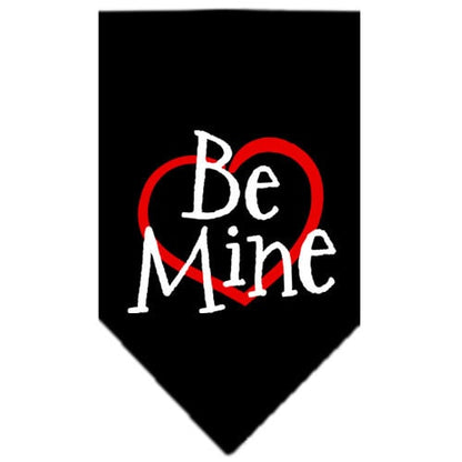 Bandana para mascotas y perros serigrafiada con la frase "Be Mine"