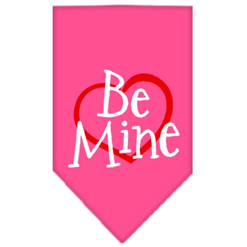 Bandana para mascotas y perros serigrafiada con la frase "Be Mine"