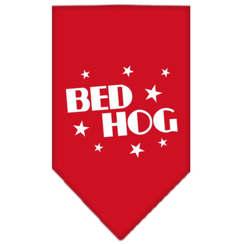 Bandana para mascotas y perros serigrafiada con la frase "Bed Hog"