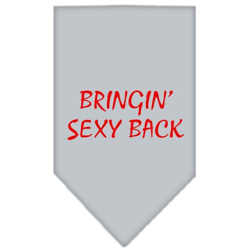 Bandana para mascotas y perros serigrafiada con la frase "Bringin Sexy Back"