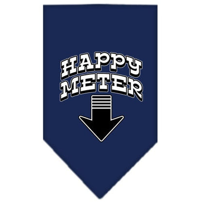 Bandana para mascotas y perros serigrafiada con la frase "Happy Meter"