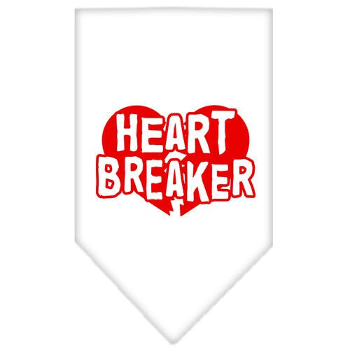 Bandana para mascotas y perros serigrafiada con la frase "Heart Breaker"