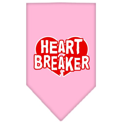 Bandana para mascotas y perros serigrafiada con la frase "Heart Breaker"