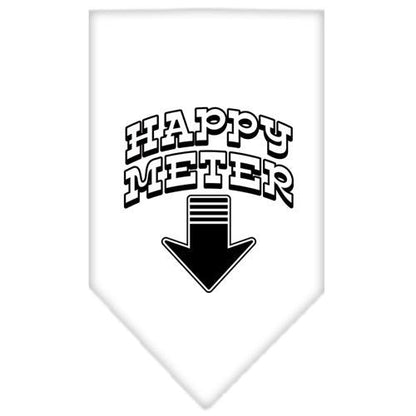 Bandana para mascotas y perros serigrafiada con la frase "Happy Meter"