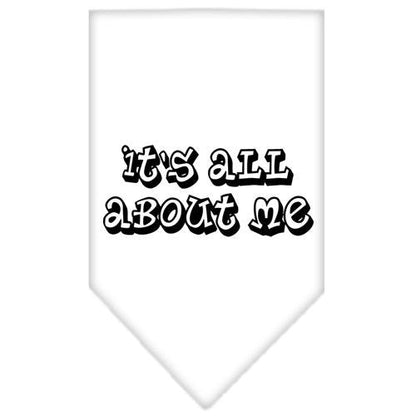 Pet and Dog Bandana Screen Printed, "It's All About Me"