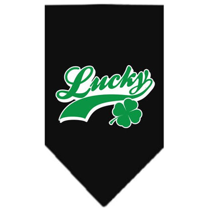 Bandana para mascotas y perros serigrafiada con el logo "Lucky Swoosh"