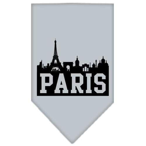 Bandana para mascotas y perros serigrafiada con el lema "Paris Skyline"