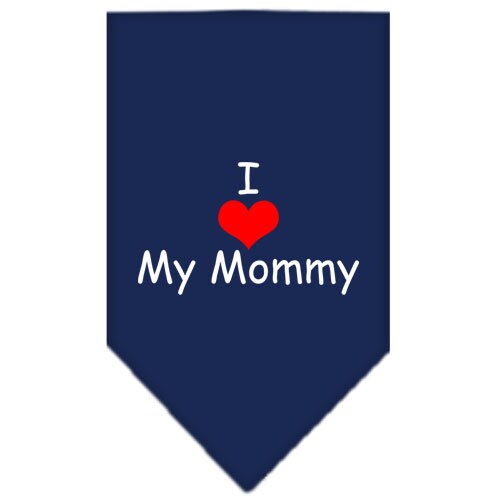 Pet and Dog Bandana Screen Printed, "I Love My Mommy"