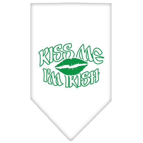 Pet and Dog Bandana Screen Printed, "Kiss Me I'm Irish"