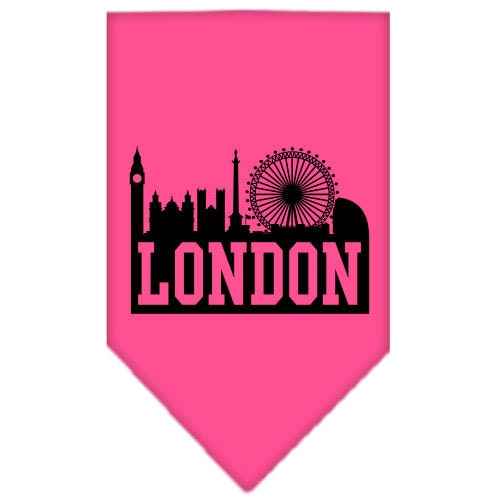 Bandana para mascotas y perros serigrafiada con el lema "London Skyline"