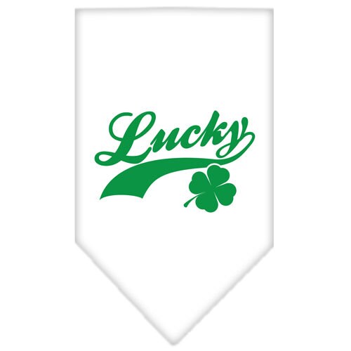 Bandana para mascotas y perros serigrafiada con el logo "Lucky Swoosh"