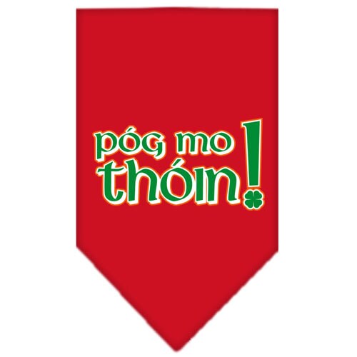 Bandana para mascotas y perros serigrafiada con la frase "Pog Mo Thoin"