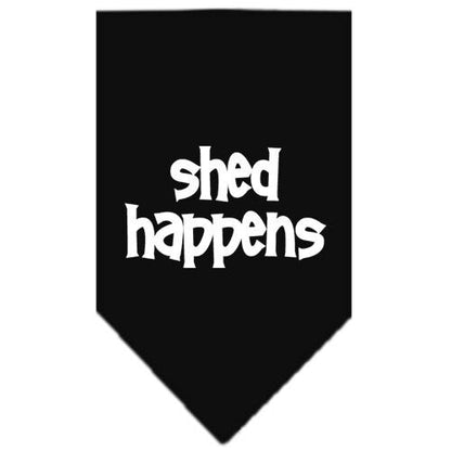 Bandana para mascotas y perros serigrafiada con la frase "Shed Happens"