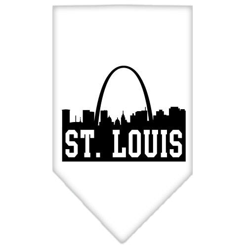 Bandana para mascotas y perros serigrafiada con el lema "St. Louis Skyline"