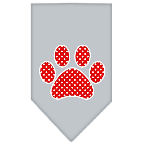 Bandana para mascotas y perros serigrafiada con el logo "Red Swiss Dot Paw"